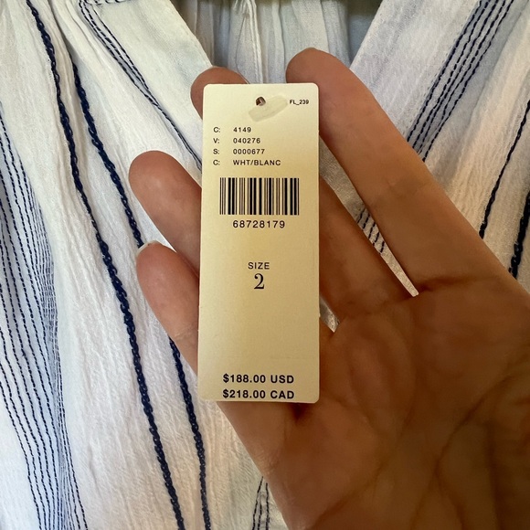 Size 2, New With Tags Ethereal Sundry Sundry Striped Henley Dress from Anthro - Picture 8 of 8